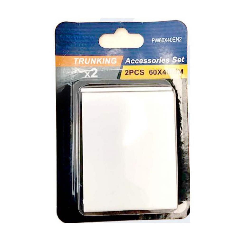 2 Pezzi Connettore Lineare Per Canaline Passacavi 60X40mm, Colore Bianco