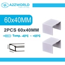 2 Pezzi Connettore Lineare Per Canaline Passacavi 60X40mm, Colore Bianco