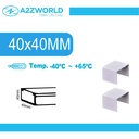 2 Pezzi Connettore Lineare Per Canaline Passacavi 40X40mm, Colore Bianco