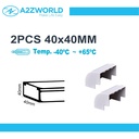 2 Pezzi Connettore Angolare Per Canaline Passacavi 40X40mm, Angolo Interno Con Curva, Colore Bianco