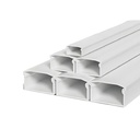 8 Metri Canaline Passacavi In PVC Con Biadesivo e Coperchio 10X10mm Bianco - 4 Pezzi da 2 Metri