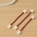 3 Pezzi Connettore 8mm 2 PIN, Per Chiudere Striscia Led Smd con Passo da 8mm Senza Saldare, Cavo 15cm