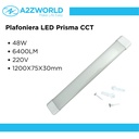 Plafoniera LED Prisma CCT, Reglette Led 120cm 48W 6400LM 220V, Barra Led Da Soffitto, 1200X75X30mm
