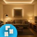 3 Pezzi Connettore 8mm Angolare 90° 2 PIN, Per Curvare 2 Striscie Led Smd con Passo da 8mm Senza Saldare