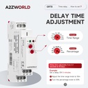 Relè Passo Passo Silenzioso, Relè Temporizzatore Modulare (0.1S-10D), 2 Funzione in Unico Relay, 1 Modulo Barra DIN, AC/DC12-240V, 2X16A, Funzione DC/AC 12V 24V 220V GRT8