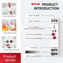 Relè Passo Passo Silenzioso, Relè Temporizzatore Modulare (0.1S-10D), 2 Funzione in Unico Relay, 1 Modulo Barra DIN, AC/DC12-240V, 2X16A, Funzione DC/AC 12V 24V 220V GRT8