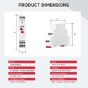 Relè Passo Passo Silenzioso, Relè Temporizzatore Modulare (0.1S-10D), 2 Funzione in Unico Relay, 1 Modulo Barra DIN, AC/DC12-240V, 2X16A, Funzione DC/AC 12V 24V 220V GRT8