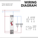 Relè Passo Passo Silenzioso, Relè Temporizzatore Modulare (0.1S-10D), 2 Funzione in Unico Relay, 1 Modulo Barra DIN, AC/DC12-240V, 2X16A, Funzione DC/AC 12V 24V 220V GRT8