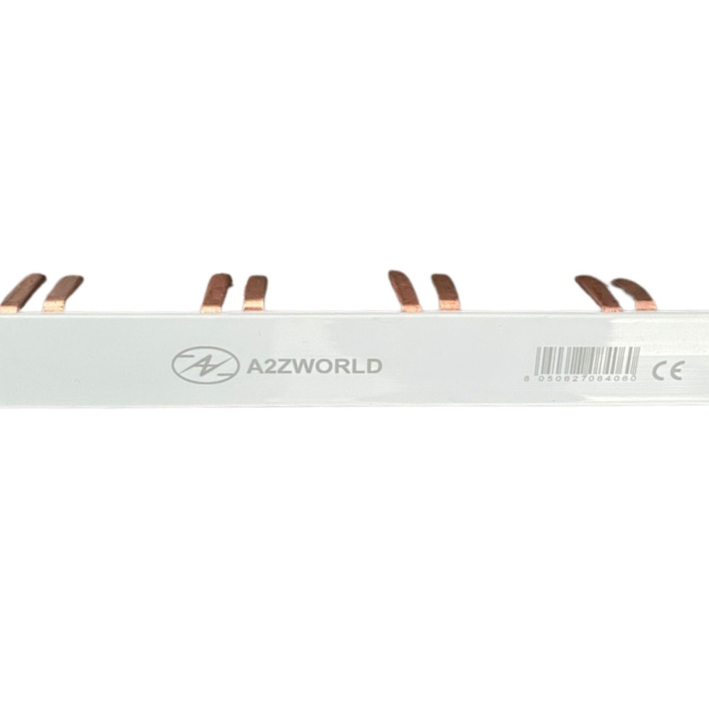 Pettine di Distribuzione Busbar Modulari 1P+N-LE, 12 PIN, Sezione PIN 10mm², Distanza tra PIN 17,8mm, Larghezza PIN 4mm, Altezza PIN 11,5mm, Lunghezza Totale 210mm, 63A IP20
