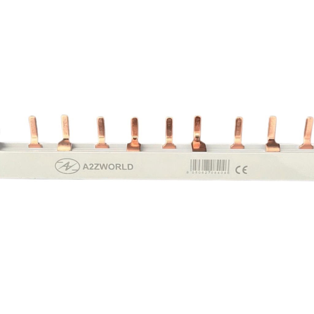 Pettine di Distribuzione Busbar Modulari 3P+N, 54 PIN, Sezione PIN 10mm², Distanza tra PIN 17,8mm, Larghezza PIN 4mm, Altezza PIN 11,5mm, Lunghezza Totale 1000mm, 63A IP20
