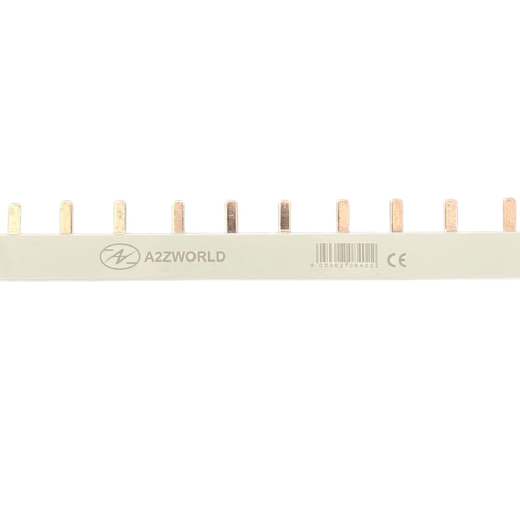 Pettine di Distribuzione Busbar Modulari, 3P, 54 PIN, Sezione PIN 10mm², Distanza tra PIN 17,8mm, Larghezza PIN 4mm, Altezza PIN 11,5mm, Lunghezza Totale 1000mm, 63A IP20