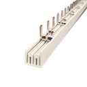 Pettine di Distribuzione Busbar Modulari, 3P, 12 PIN, Sezione PIN 10mm², Distanza tra PIN 17,8mm, Larghezza PIN 4mm, Altezza PIN 11,5mm, Lunghezza Totale 210mm, 63A IP20