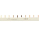 Pettine di Distribuzione Busbar Modulari, 3P, 12 PIN, Sezione PIN 10mm², Distanza tra PIN 17,8mm, Larghezza PIN 4mm, Altezza PIN 11,5mm, Lunghezza Totale 210mm, 63A IP20