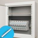 Pettine di Distribuzione Busbar Modulari, 2P, 54 PIN, Sezione PIN 10mm², Distanza tra PIN 17,8mm, Larghezza PIN 4mm, Altezza PIN 11,5mm, Lunghezza Totale 1000mm, 63A IP20