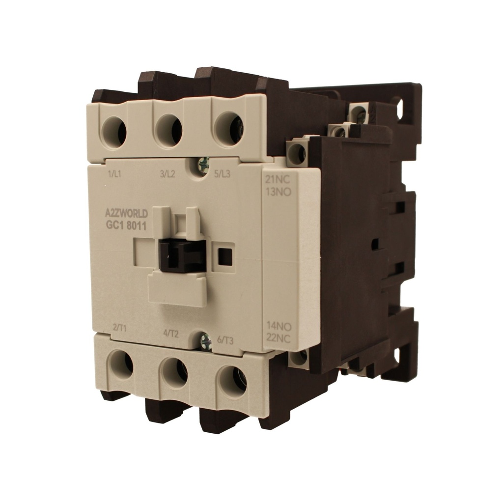 Contattore Motore 3P 4M, Teleruttore Trifase Industriale AC 380V 3NO, 80A 37KW, Bobina 220V AC, Contatto Ausiliare 1NO+1NC, IP20 IEC60947-4-1