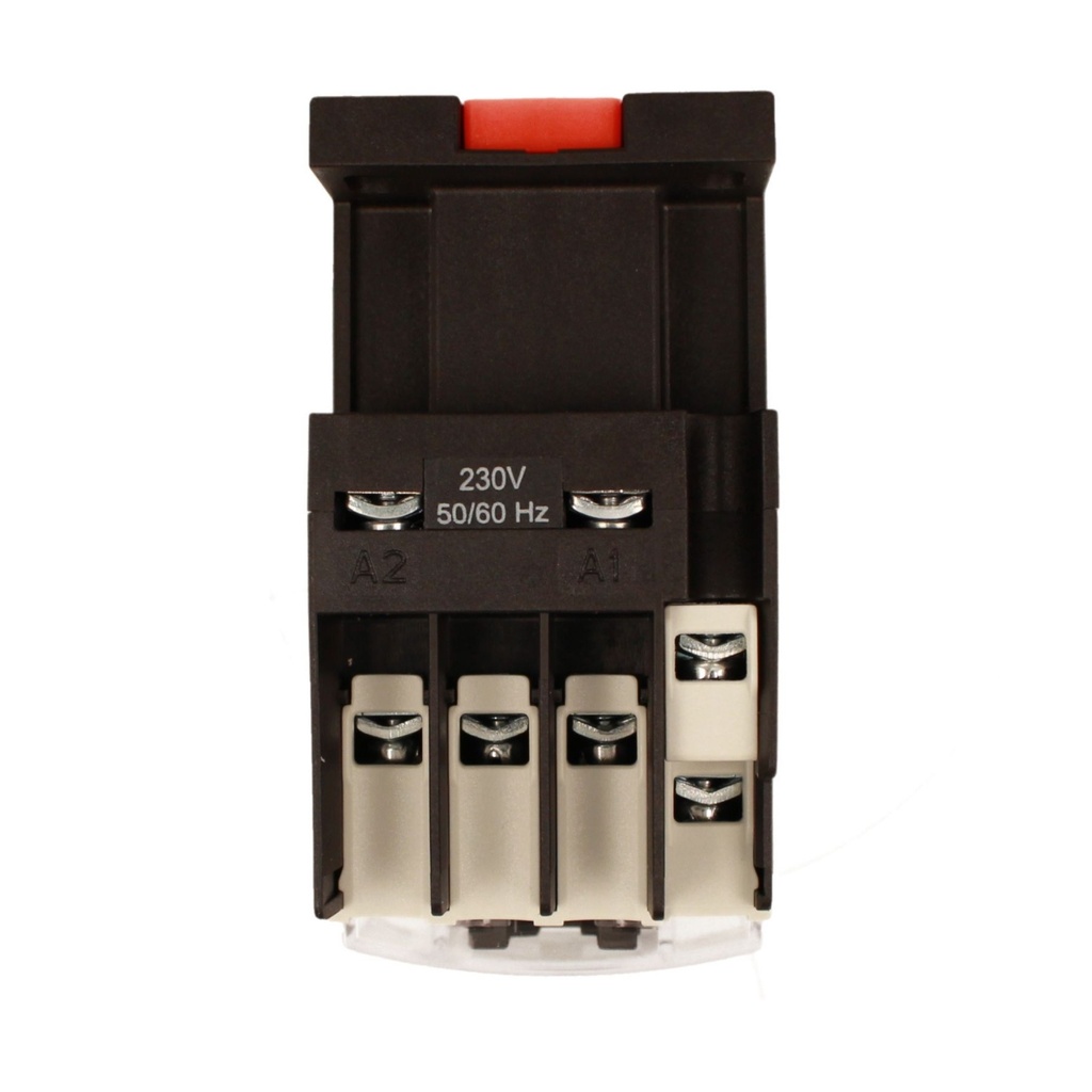 Contattore Motore 3P 3M, Teleruttore Trifase Industriale AC 380V 3NO, 12A 5.5KW, Bobina 220V AC, Contatto Ausiliare 1NO+1NC, IP20 IEC60947-4-1