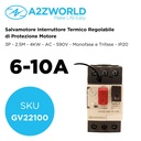 Salvamotore Interruttore Termico di Protezione Motore, 3P 2.5M Regolabile 10A 6-10A 4KW AC 590V Monofase e Trifase IP20 IEC60947-2
