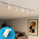 Porta Faretto da Binario Mono Fase, Attacco GU10 orientabile e ruotabile, Max 50W 220V, Bianco 