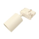 Porta Faretto da Binario Trifase, Attacco E27 orientabile e ruotabile, attacco 4 fili, compatibile con 3 linee di accensione, Max 50W 220V, Bianco