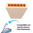 Trasformatore Alimentatore Led Driver Mobile 24V 60W, Con 12 Uscite Senza Polarità, Per Luce Led Da Guardaroba Armadio, 167X60X16mm, Cavo Alimentazione Con Spina EU Incluso