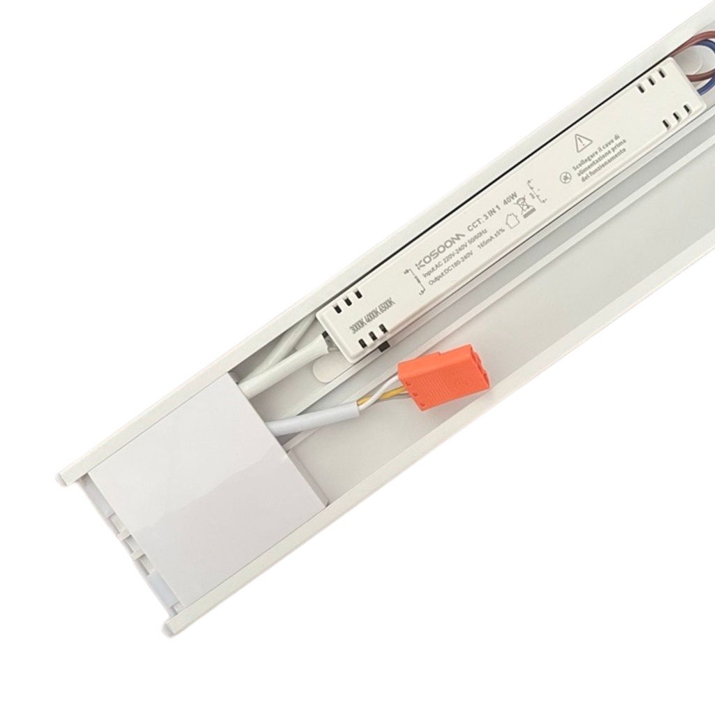 Lampada Led Lineare A Sospensione, Plafoniera Modulo Led Da Soffitto, CCT 40W 4900LM 120cm, Illuminazione a 5 Lati, Modulabile 1200X70X46mm