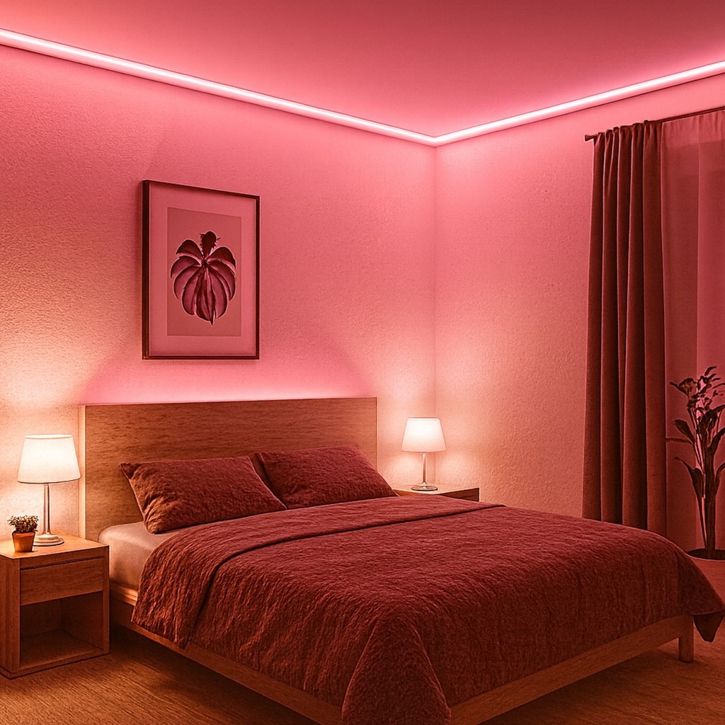 50M Striscia Led COB 8W/M 220V-240V 600lm IP65 CRI=80 Angolo 180° Colore Luce Rosa