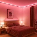 50M Striscia Led COB 8W/M 220V-240V 600lm IP65 CRI=80 Angolo 180° Colore Luce Rosa