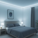 50M Striscia Led COB 8W/M 220V-240V Luce Fredda 6500K 600lm IP65 CRI=80 Angolo 180°