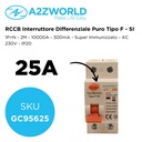 RCCB Interruttore Differenziale Puro Tipo F - SI 1P+N 2M 10000A 300mA Super Immunizzato 25A AC 230V IP20 IEC61008-1