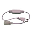 Cavo di Alimentazione per Striscia LED 8A 2Gx0,75mm² 200-240V Lunghezza 0,5m Colore Bianco
