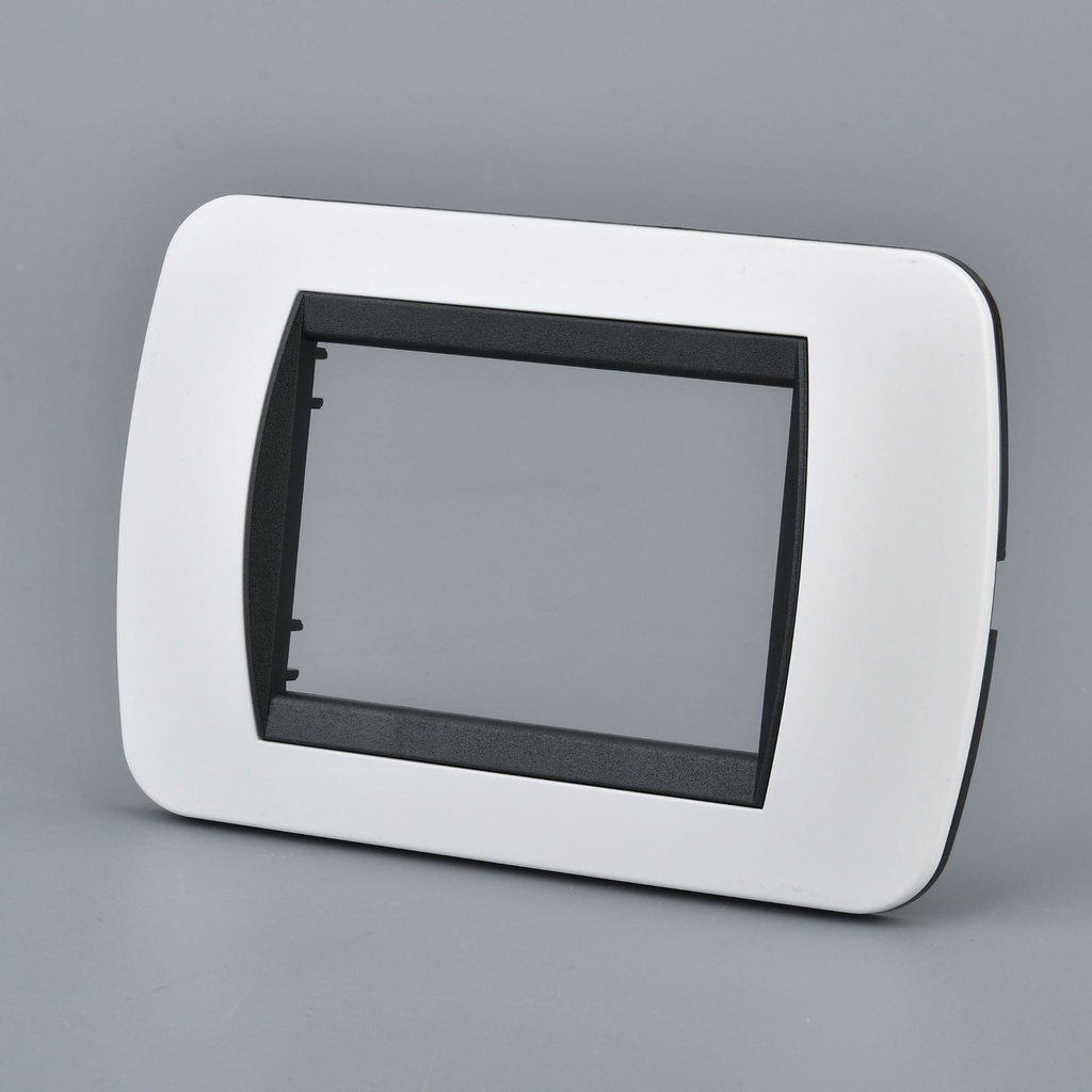 Placca Plastica Ovale MBL 3M Bianco Compatibile Bticino Living BLN88301