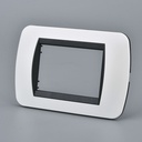 Placca Plastica Ovale MBL 3M Bianco Compatibile Bticino Living BLN88301