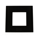 Placca Plastica Quadrata MBL 2M Nero Compatibile Bticino Living