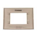 Placca Plastica Quadrata MBL 3M Grigio Compatibile Bticino Living BLN89306