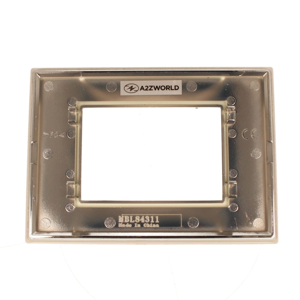 Placca Quadrata Effetto Vetro MBL 3M Bianco Compatibile Bticino Living BLN84301