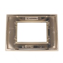 Placca Quadrata Effetto Vetro MBL 3M Bianco Compatibile Bticino Living BLN84301