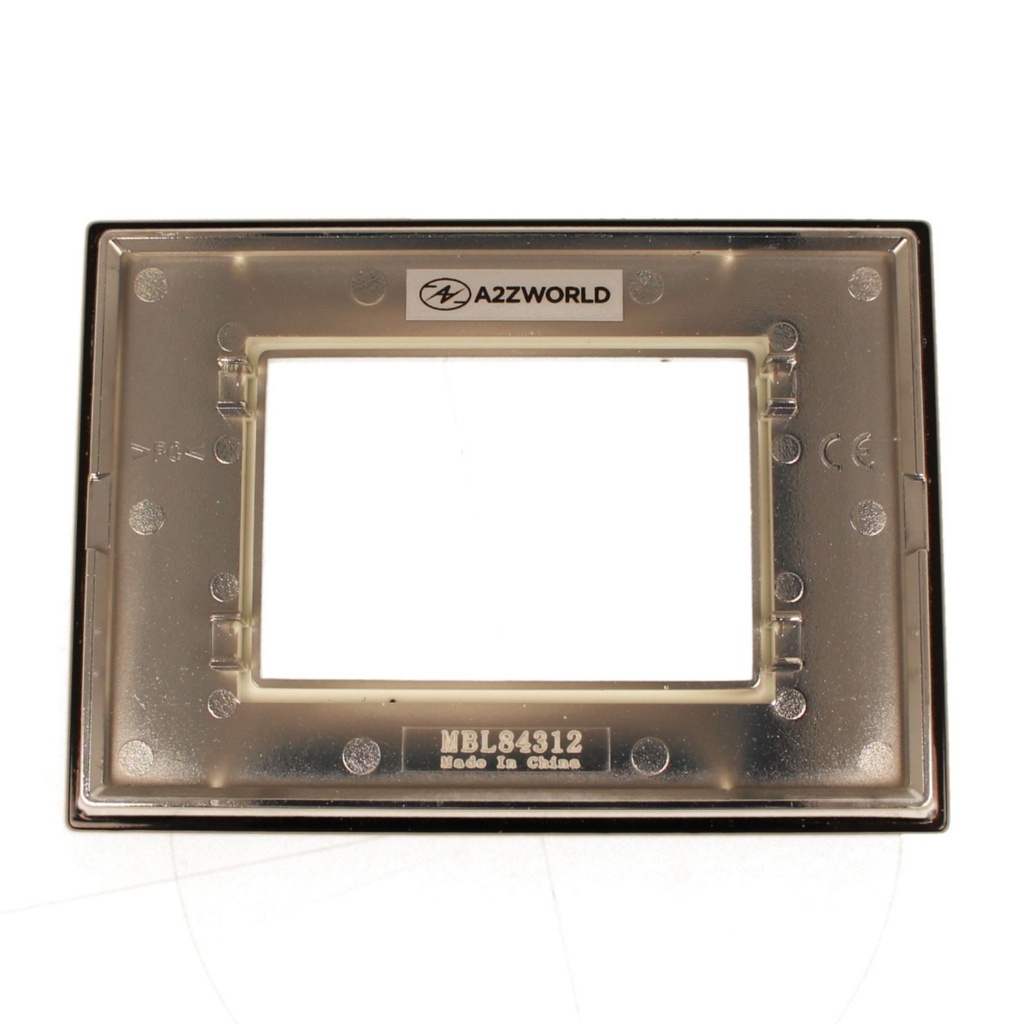 Placca Quadrata Effetto Vetro MBL 3M Nero Compatibile Bticino Living BLN84302