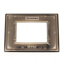 Placca Quadrata Effetto Vetro MBL 3M Nero Compatibile Bticino Living BLN84302