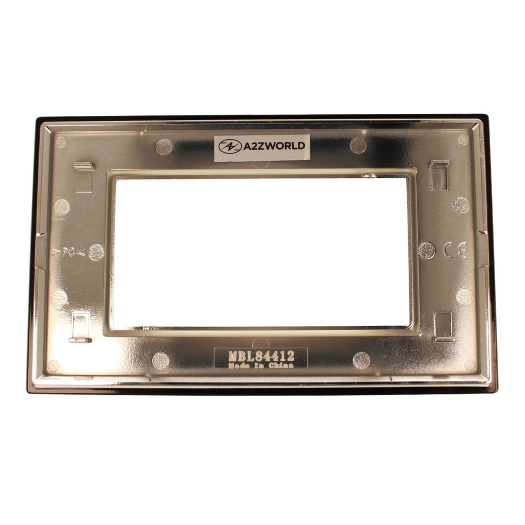 Placca Quadrata Effetto Vetro MBL 4M Nero Compatibile Bticino Living