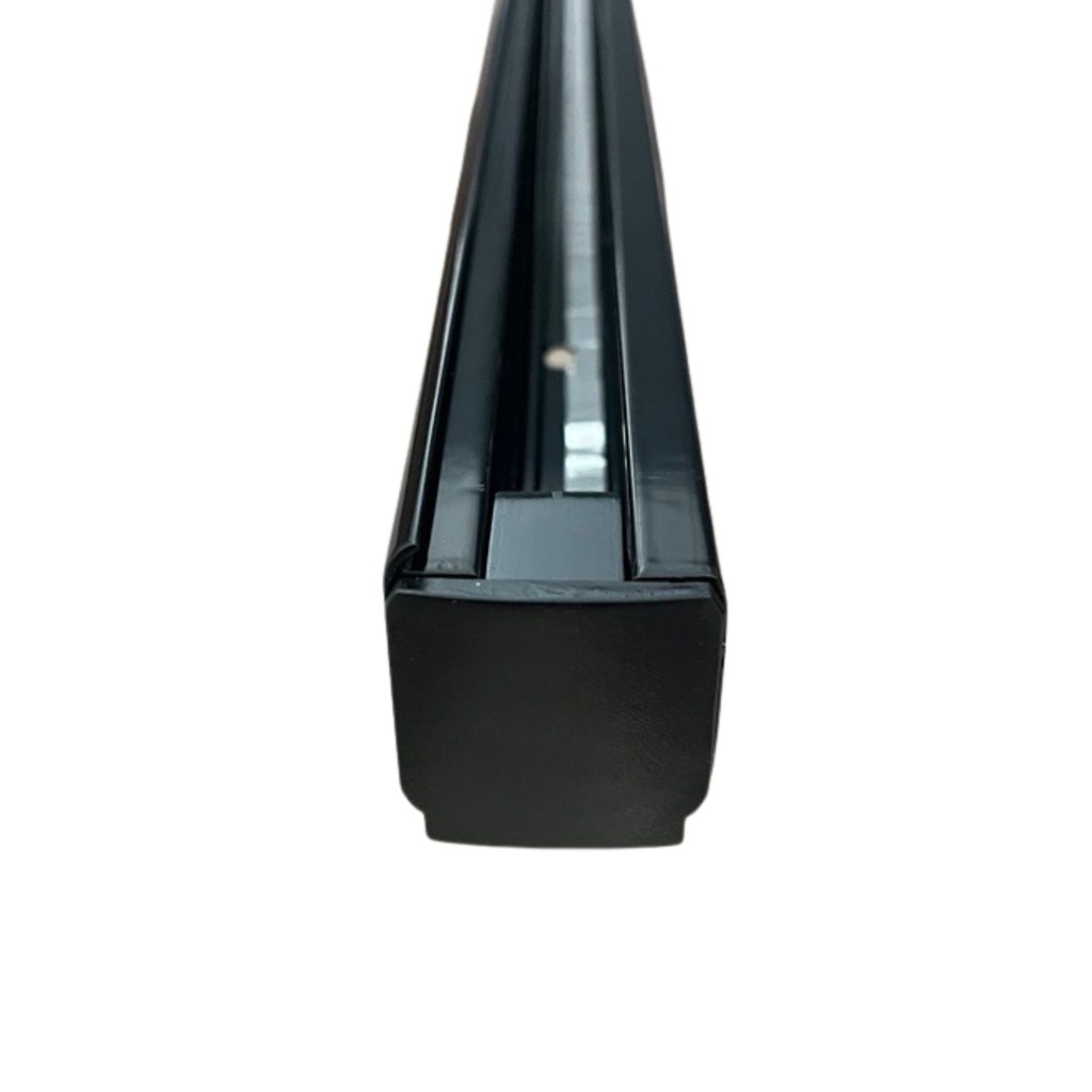 Binario Guida Trifase Quadrato 2 Metri Nero per Controllare 3 Gruppi Fari LED Soffitto o Sospesi