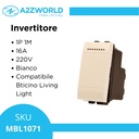 Invertitore 1P 16A 220V MBL Bianco 1M Compatibile Bticino Living Light BLB0901