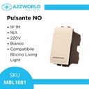 Pulsante NO 1P 16A 220V MBL Bianco 1M Compatibile Bticino Living Light BLB1001