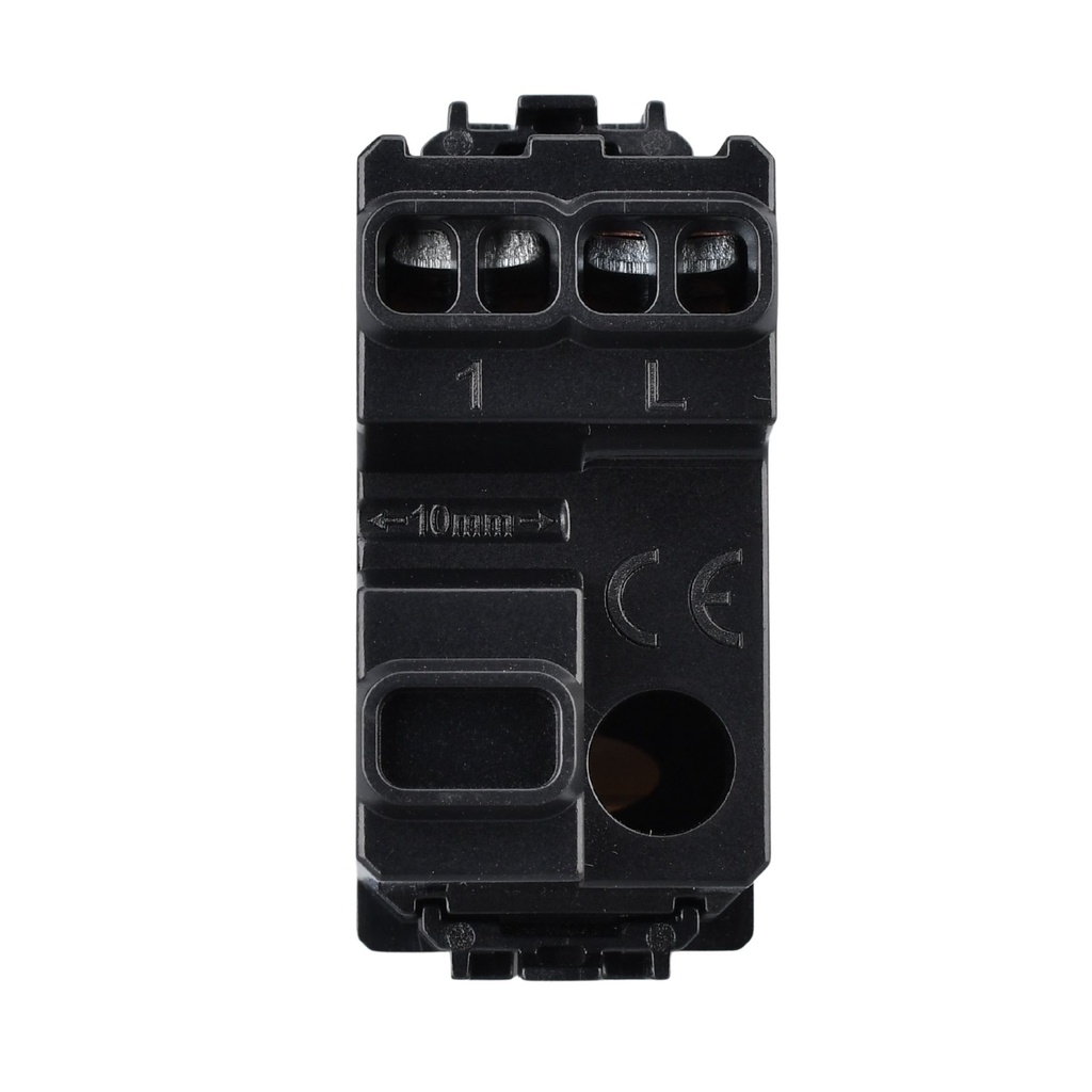 Interruttore Unipolare 1P 16A 220V MBL Nero 1M Compatibile Bticino Living International BLN0401