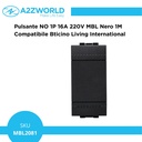 Pulsante NO 1P 16A 220V MBL Nero 1M Compatibile Bticino Living International BLN1001