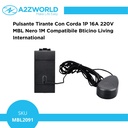 Pulsante Tirante Con Corda 1P 16A 220V MBL Nero 1M Compatibile Bticino Living International BLN1101