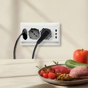 Multipresa Da Incasso Scatola 503 Bianco, 2 Prese Schuko Universale P40 + 2 Prese Bipasso Italiano 10/16A