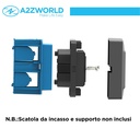 Multipresa Da Incasso Scatola 503 Nero, 2 Prese Schuko Universale P40 + 2 Prese Bipasso Italiano 10/16A