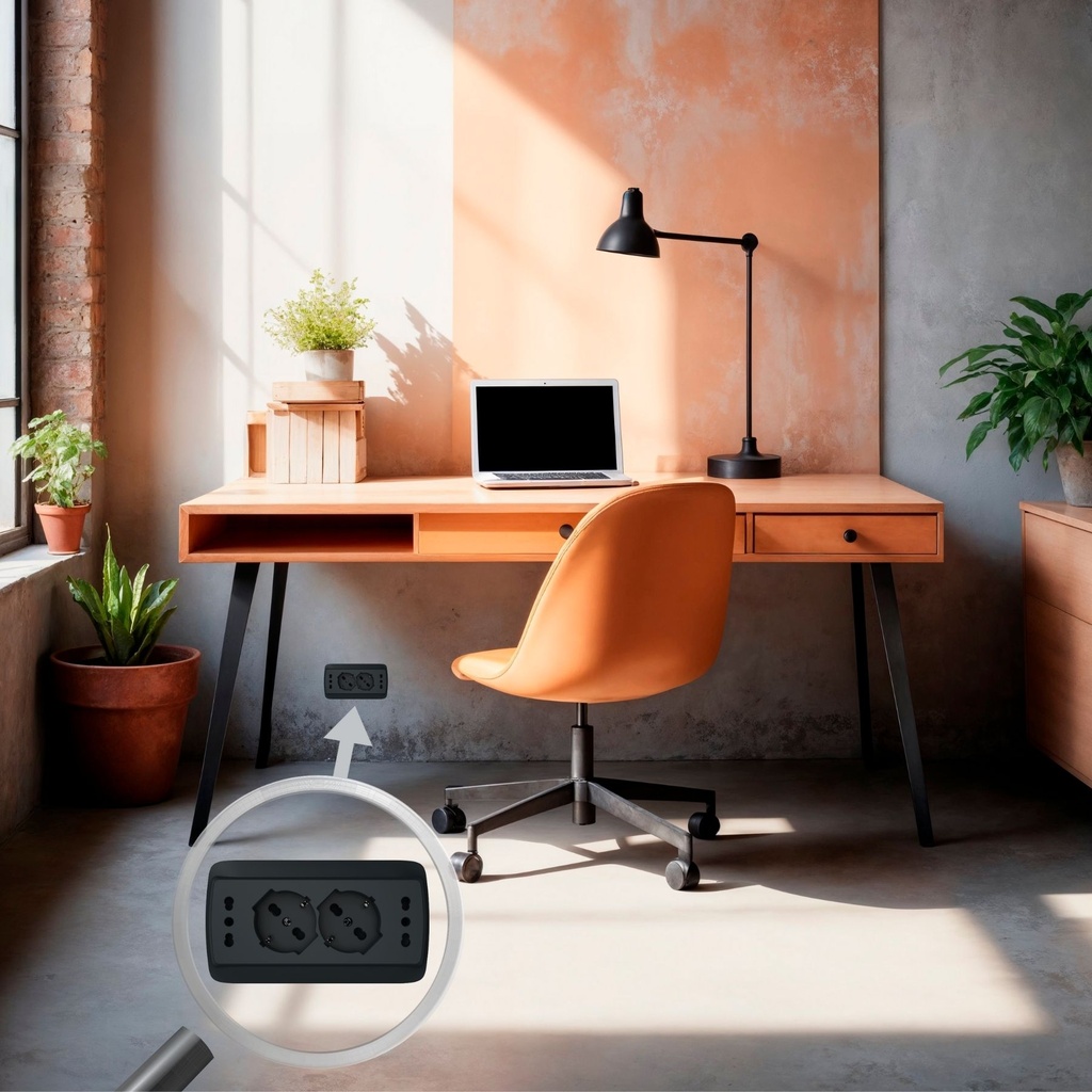 Multipresa Da Incasso Scatola 503 Nero, 2 Prese Schuko Universale P40 + 2 Prese Bipasso Italiano 10/16A