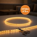 Bobina Striscia Led Slim da 4mm, 24V 16W/M 160SMD/M, Bianco Caldo 3000K, Tagliabile ogni 5cm da 8 SMD 2216, IP20, Efficienza 110lm/W, CRI>90 BL2416C