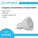 Lampada Led GU10 10W 1300LM Angolo Stretto 38 Gradi Bianco Freddo 6500K 220V D50X58mm